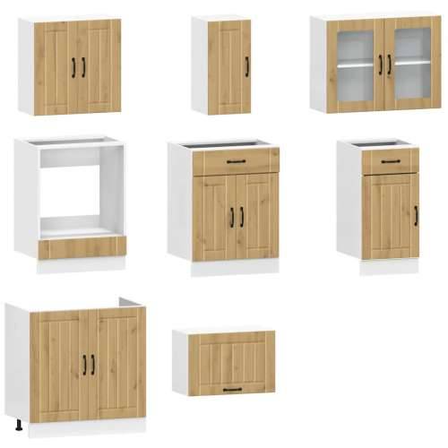 8-dijelni set kuhinjskih ormarića Kalmar konstruiranog drva - hrast artisan 1 Cijena