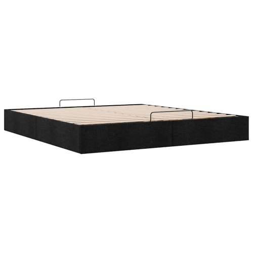 Otomanski okvir kreveta bez madraca crni 200x200 cm od tkanine - Crna 200 x 200 cm Cijena