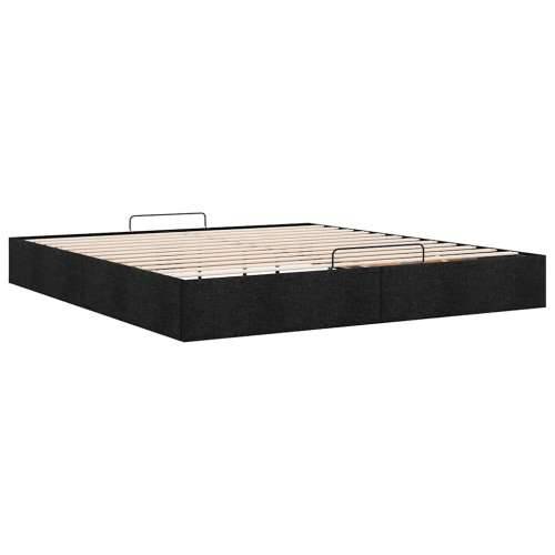 Otomanski okvir kreveta bez madraca crni 200x200 cm od tkanine - Crna 200 x 200 cm Cijena
