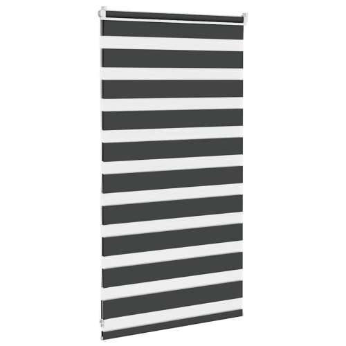 Zavjesa zebra crna 75x100 cm širina tkanine 70,9 cm poliester - Crna 75 x 100 cm Cijena