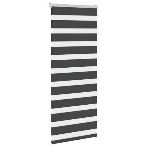 Zavjesa zebra crna 60x150 cm širina tkanine 55,9 cm poliester - Crna 60 x 150 cm Cijena