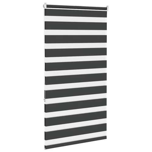 Zavjesa zebra crna 80x150 cm širina tkanine 75,9 cm poliester - Crna 80 x 150 cm Cijena