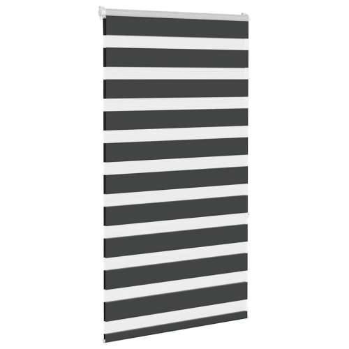 Zavjesa zebra crna 90x150 cm širina tkanine 85,9 cm poliester - Crna 90 x 150 cm Cijena