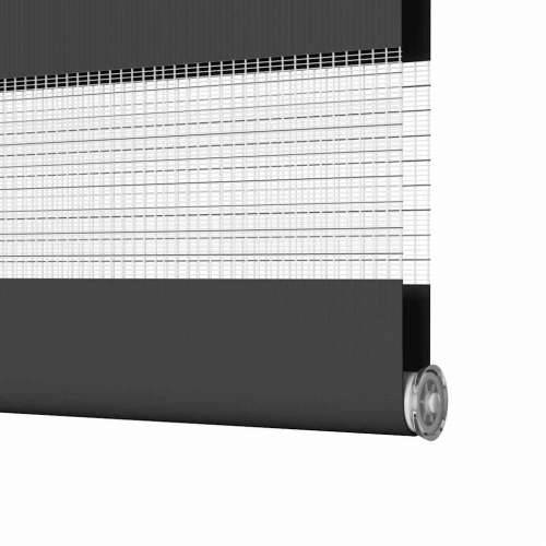 Zavjesa zebra crna 90x150 cm širina tkanine 85,9 cm poliester - Crna 90 x 150 cm Cijena