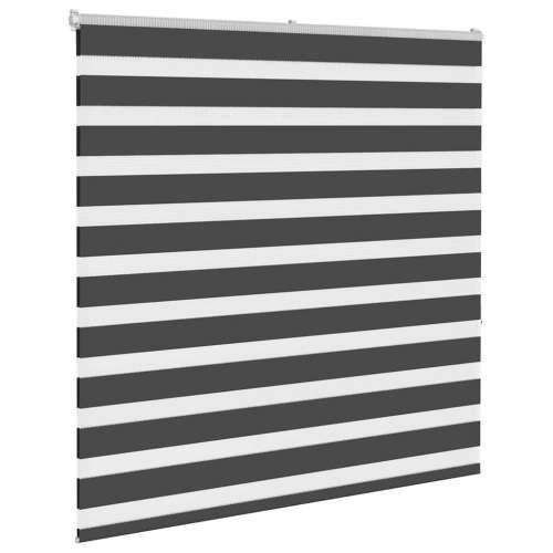 Zavjesa zebra crna 145x150 cm širina tkanine 140,9 cm poliester - Crna 145 x 150 cm Cijena