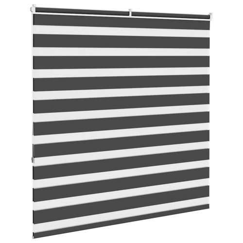 Zavjesa zebra crna 145x150 cm širina tkanine 140,9 cm poliester - Crna 145 x 150 cm Cijena