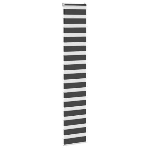 Zavjesa zebra crna 45x200 cm širina tkanine 40,9 cm poliester - Crna 45 x 200 cm Cijena