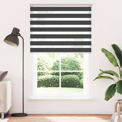 Zavjesa zebra crna 150x200 cm širina tkanine 145,9 cm poliester - Crna 150 x 200 cm Cijena