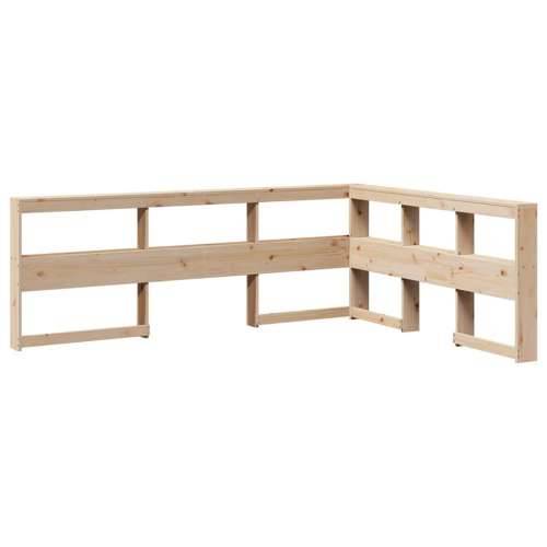 Polica za knjige uzglavlje L-oblika 160 cm borovine - Prirodna 178.5 x 218.5 x 80 cm 1 Cijena