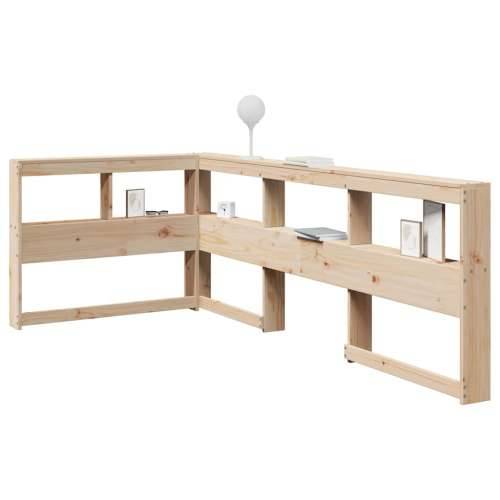 Polica za knjige uzglavlje L-oblika 100 cm borovine - Prirodna 118.5 x 218.5 x 80 cm 1 Cijena