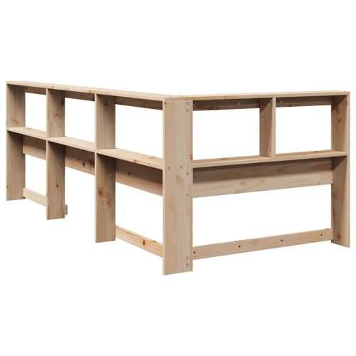 Polica za knjige uzglavlje L-oblika 100 cm borovine - Prirodna 118.5 x 218.5 x 80 cm 1 Cijena