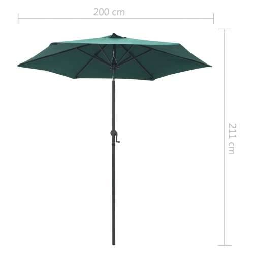 Suncobran zeleni 200 x 224 cm aluminijski - Zelena Cijena