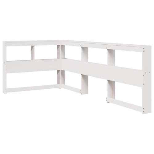 Polica za knjige uzglavlje L-oblika bijelo 80 cm borovine - Bijela 98.5 x 218.5 x 80 cm 1 Cijena