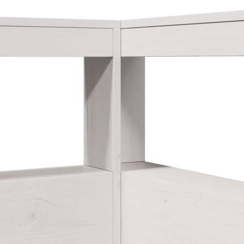Polica za knjige uzglavlje L-oblika bijelo 80 cm borovine - Bijela 98.5 x 218.5 x 80 cm 1 Cijena