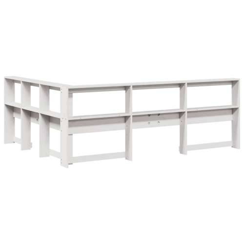 Polica za knjige uzglavlje L-oblika bijelo 135 cm borovine - Bijela 153.5 x 208.5 x 80 cm 1 Cijena