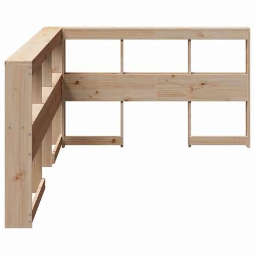 Polica za knjige uzglavlje L-oblika 120 cm borovine - Prirodna 138.5 x 208.5 x 80 cm 1 Cijena