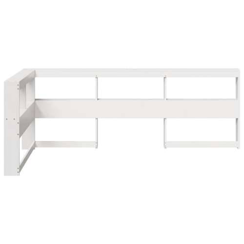 Polica za knjige uzglavlje L-oblika bijelo 90 cm borovine - Bijela 108.5 x 208.5 x 80 cm 1 Cijena