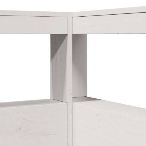 Polica za knjige uzglavlje L-oblika bijelo 90 cm borovine - Bijela 108.5 x 208.5 x 80 cm 1 Cijena