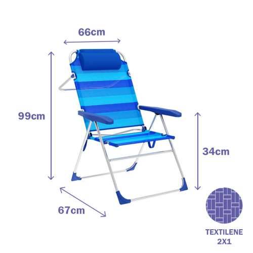 Sklopivu Stolicu Marbueno Plava 67 x 99 x 66 cm Cijena