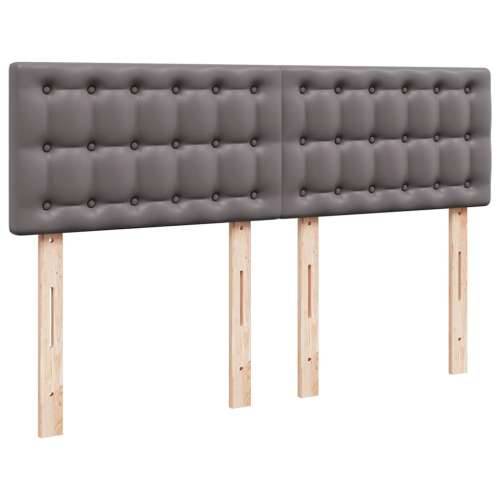 Otomanski krevet s madracima i LED sivi 140x190cm umjetna koža - Siva 140 x 190 cm Cijena