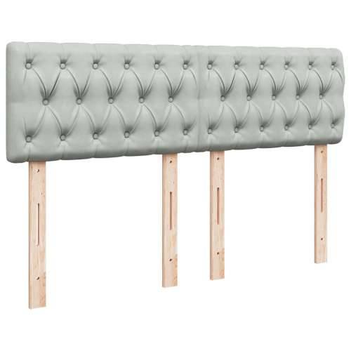 Otomanski krevet s madracem i LED 140x200 cm baršunasti - Svjetlosiva 140 x 200 cm Dizajn s gumbima Cijena
