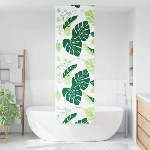 Rolo zavjesa za tuš 70x240 cm širina tkanine 66 cm - Zeleno lišće 70 x 240 cm bez kazete Cijena
