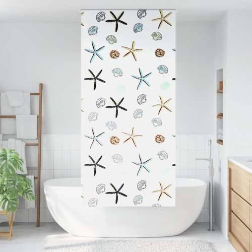 Rolo zavjesa za tuš 90x240 cm širina tkanine 86 cm - Školjke 90 x 240 cm bez kazete Cijena