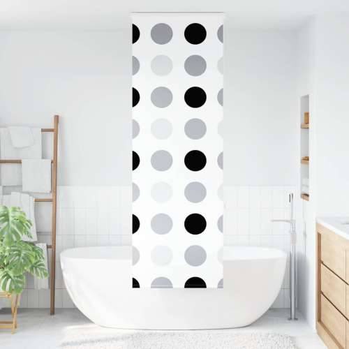 Rolo zavjesa za tuš s kazetom 80x240 cm širina tkanine 76 cm - Krugovi 80 x 240 cm s kazetom Cijena