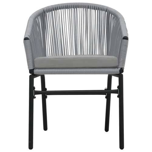 3-dijelni bistro set od PE ratana s jastucima sivi - Siva 3 Cijena