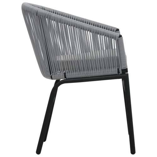 3-dijelni bistro set od PE ratana s jastucima sivi - Siva 3 Cijena
