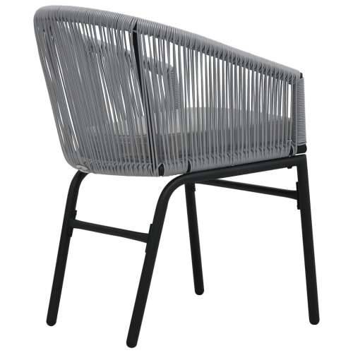 3-dijelni bistro set od PE ratana s jastucima sivi - Siva 3 Cijena
