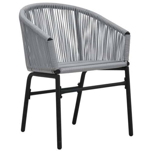 3-dijelni bistro set od PE ratana s jastucima sivi - Siva 3 Cijena