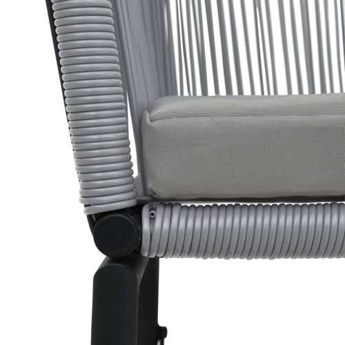 3-dijelni bistro set od PE ratana s jastucima sivi - Siva 3 Cijena
