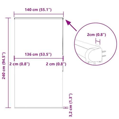 Rolo zavjesa za tuš s kazetom 140x240 cm širina tkanine 136 cm - Morska zvijezda 140 x 240 cm s kazetom Cijena