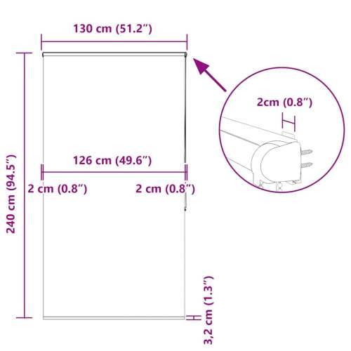 Rolo zavjesa za tuš s kazetom 130x240 cm širina tkanine 126 cm - Prskano 130 x 240 cm s kazetom Cijena