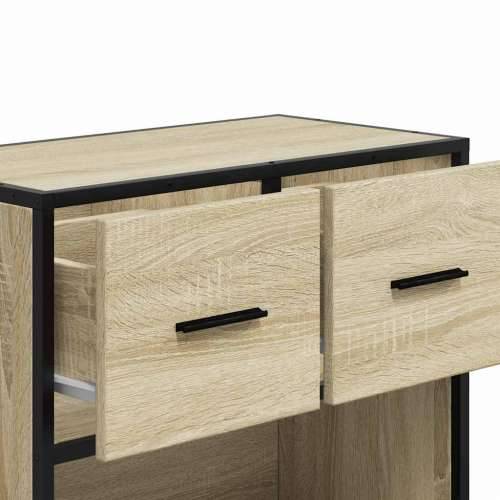 Noćni ormarić Sonoma hrast 60x31x60cm Konstruirano drvo i metal - sonoma hrast 1 Cijena