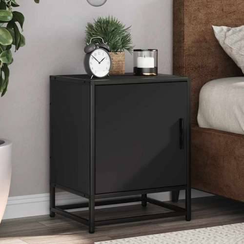 Noćni ormarići 2 kom crni 40x31x50 cm Konstruirano drvo i metal - Crna 2 Cijena