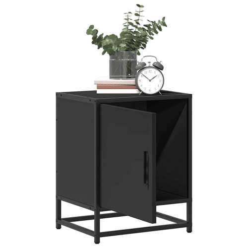 Noćni ormarići 2 kom crni 40x31x50 cm Konstruirano drvo i metal - Crna 2 Cijena