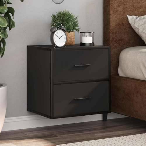 Zidni noćni ormarići 2 kom crni 40x31x39,5 cm - Crna 2 Cijena