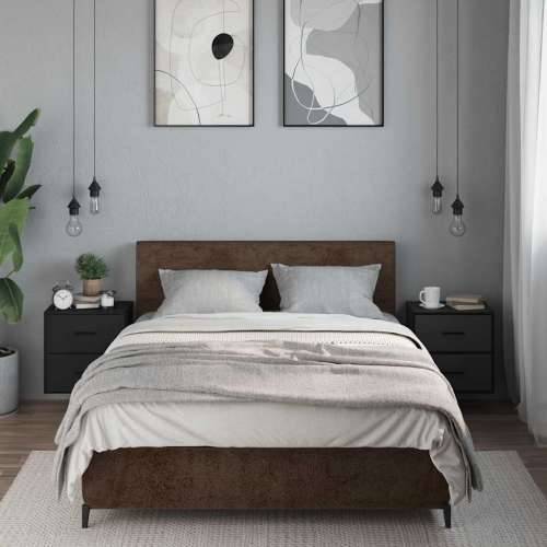 Zidni noćni ormarići 2 kom crni 40x31x39,5 cm - Crna 2 Cijena