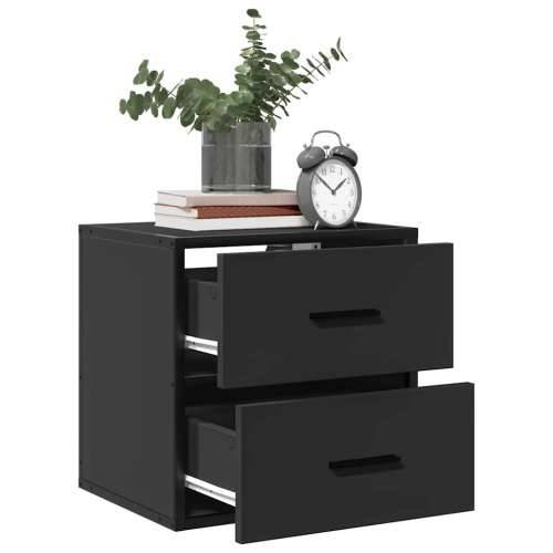 Zidni noćni ormarići 2 kom crni 40x31x39,5 cm - Crna 2 Cijena