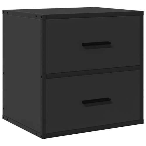 Zidni noćni ormarići 2 kom crni 40x31x39,5 cm - Crna 2 Cijena