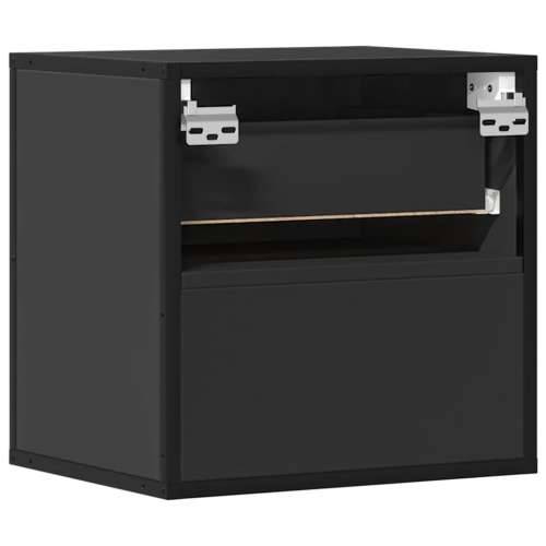 Zidni noćni ormarići 2 kom crni 40x31x39,5 cm - Crna 2 Cijena