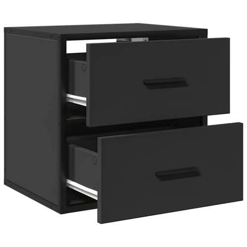 Zidni noćni ormarići 2 kom crni 40x31x39,5 cm - Crna 2 Cijena