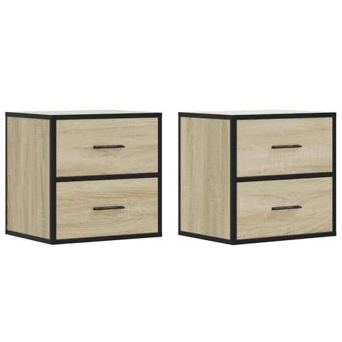Zidni noćni ormarići 2 kom sonoma hrast 40x31x39,5 cm - sonoma hrast 2 Cijena