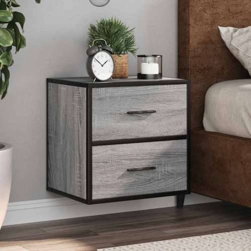Zidni noćni ormarići 2 kom Sivi Sonoma 40x31x39,5 cm - Sivi hrast sonoma 2 Cijena