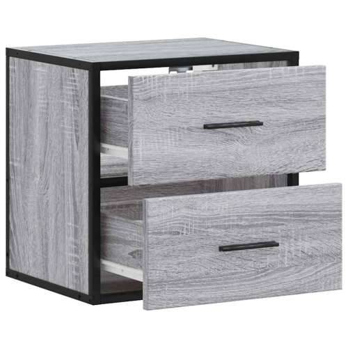 Zidni noćni ormarići 2 kom Sivi Sonoma 40x31x39,5 cm - Sivi hrast sonoma 2 Cijena
