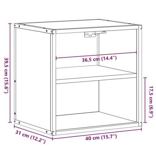 Zidni noćni ormarić sonoma hrast 40x31x39,5 cm - sonoma hrast 1 Cijena