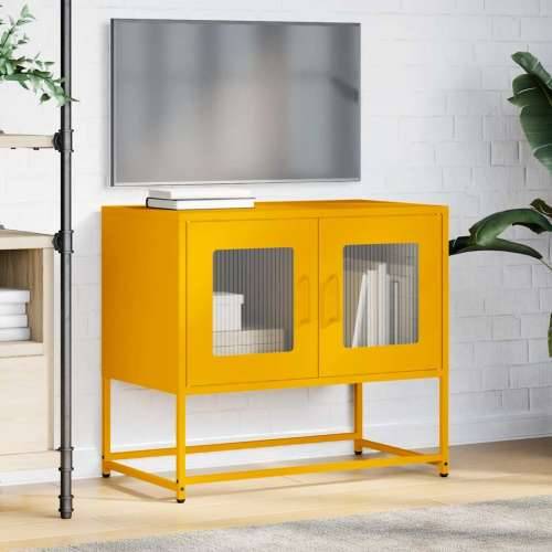 TV ormarić senf žuta 68x39x60,5 cm hladno valjani čelik - žuta boja senfa 1 68 cm Cijena