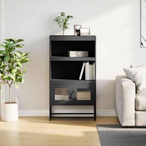 Visoka ploča crna 68x39x123 cm čelik - Crna 1 Cijena